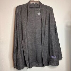 NWT Texas Christian University TCU Women’s Medium Colosseum Gray Cardigan Jacket